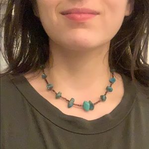 Vintage turquoise boho choker